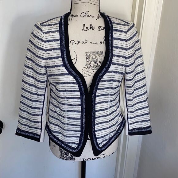White House Black Market Multi Colored Blazer Jacket Feminine Casual Work Wear - Picture 1 of 13